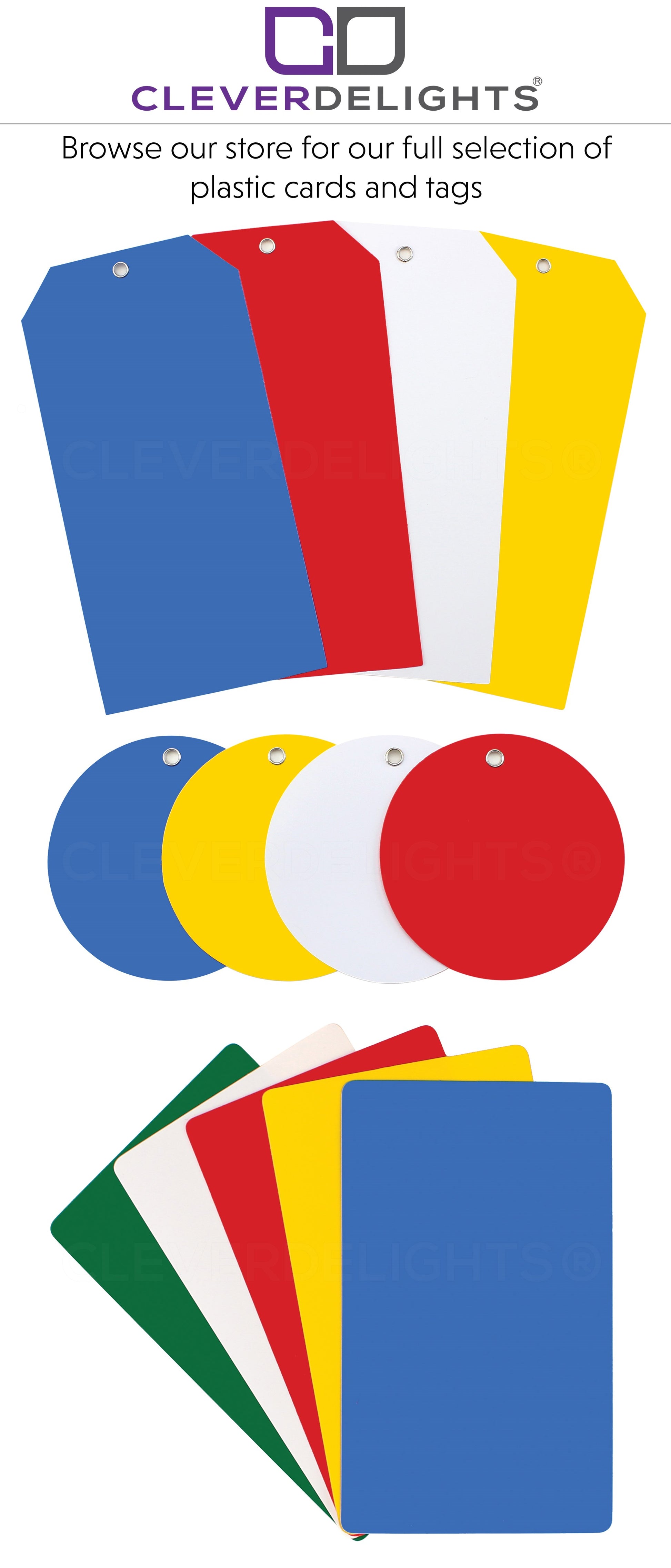 Yellow Plastic Cards - 5" x 7"