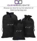 Black Burlap Bags - 6" x 10"