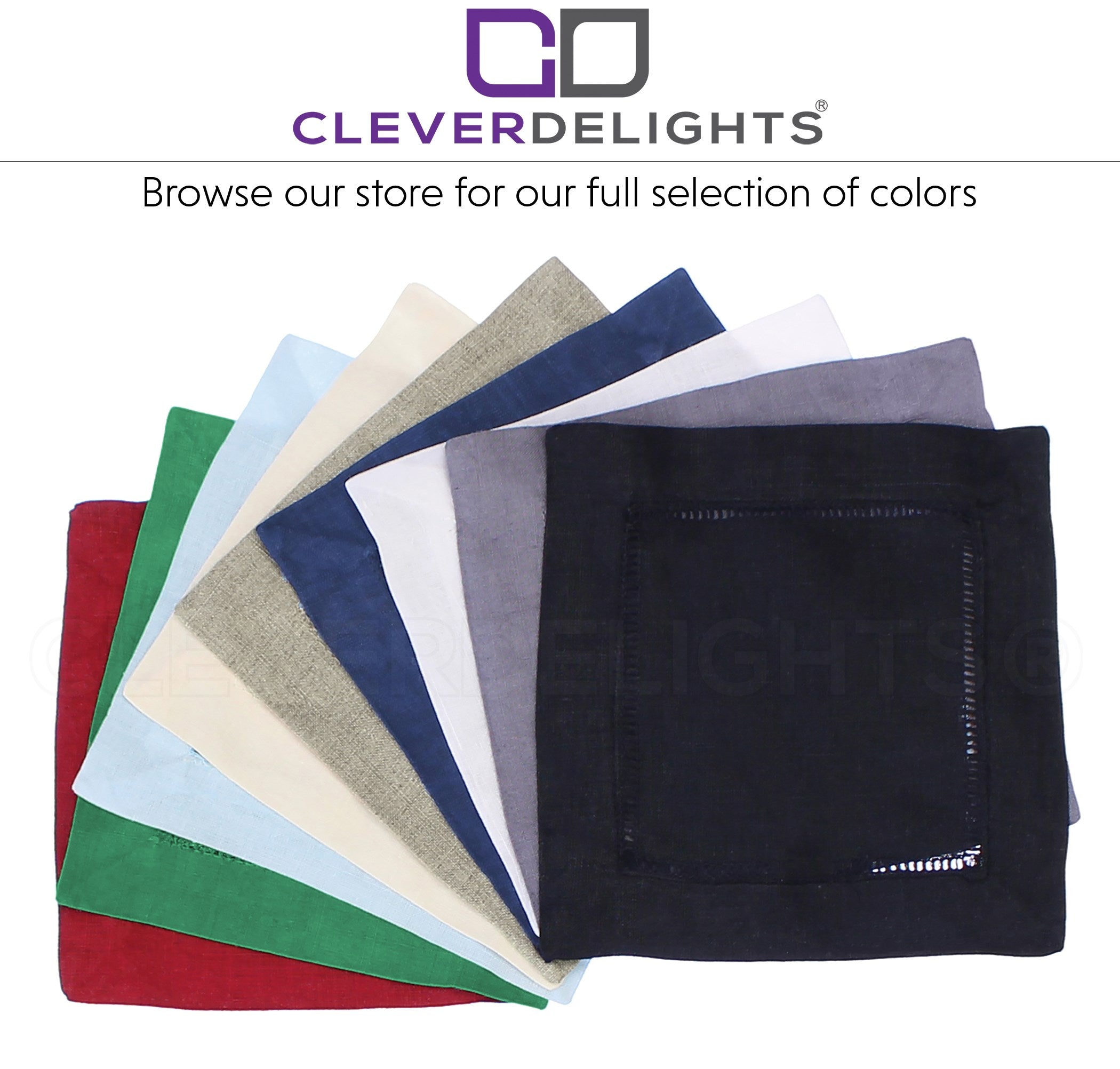 CleverDelights Hemstitch Napkins