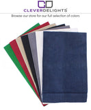 Hemstitch Fingertip Towels - Linen/Cotton Blend - Navy