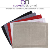 Hemstitch Placemats - Linen/Cotton Blend - Slate